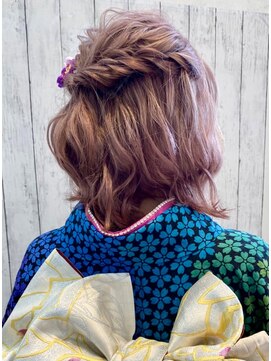 ヘアメイク グランドブロッサム 川越神明町店(HAIR&MAKE Grand Blossom) ねじり編み込み波ウェーブ