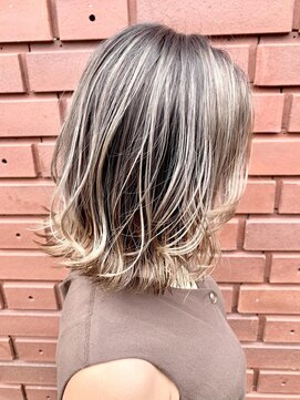 コーゾーギンザ 上野御徒町店(KOZO GINZA) バレイヤージュ シャドールーツ くびれミディ ふんわりミディ