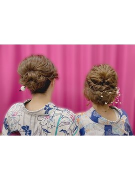 ハナココ 水戸店(hana Coco) ゆるふわアップ＆ルーズ和髪 浴衣着付けヘア 祭り 花火 イベント