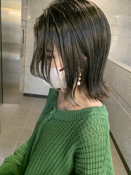 ヘアメイク アージュ 大野城 下大利店(HAIR MAKE age) 外ハネボブ×アッシュブラック 20代30代40代