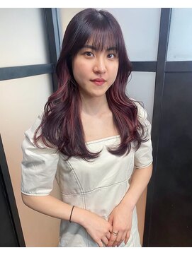 ナンバー 秋田店(N°) インナーカラーpink×violet