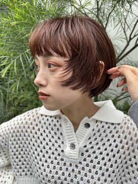 ソルトウォーター(SALT WATER) マッシュレイヤー 顔まわりカット オレンジブラウン