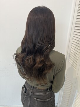 アドラーブル 万代店 (adorable) 美人小顔韓国風巻き髪ブリーチなしくすみベージュ