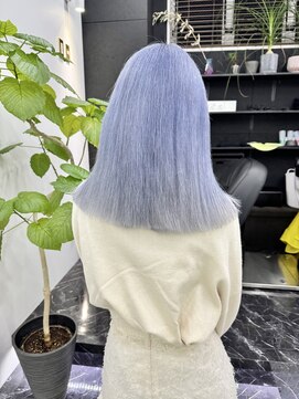 チュダック(ChuDuck) 韓国風《ペールブルー》ハイトーン/ケアブリーチ/ダブルカラー