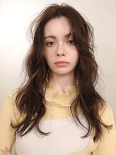 レコ(LECO) 海外風ロングレイヤーフェイスレイヤーオリーブベージュカラー