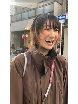 エンドリンク(endlink) グレージュミニウルフレイヤーカットショートヘアハイライト