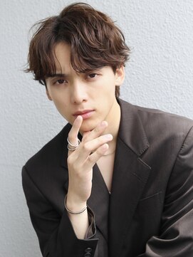 アフロート エル 大阪(AFLOAT L) センターパート/カルマパーマ/モテ髪/ナチュラルブラウン