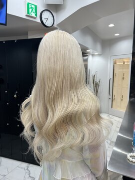 ラピス 渋谷本店(Lapis) ホワイトブロンド/髪質改善/レイヤーカット/シールエクステ