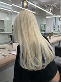 16110ブリーチ＆ダブルカラー金髪ホワイトブロンドレイヤー
