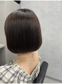縮毛矯正でストンとしたボブに