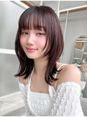顔まわりレイヤーくびれヘアが人気◎【浦和】