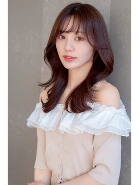 ハローバイシー 仙台(Hello by Sea) ココアベージュ×レイヤー[小顔/黒髪/オリーブグレー]