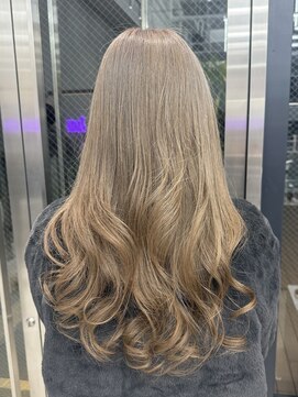 ザザ ZA/ZA 茗荷谷 白髪ぼかし/ダブルカラー/全頭ブリーチ/上品ベージュ