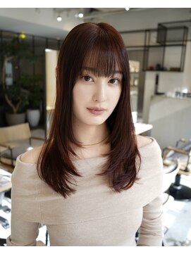 フィルムス 銀座(FILMS) くびれレイヤー/オリーブベージュ/顔周り/シースルー/銀座
