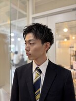 メンズカット バイ ソイクフ(メンズカット by SOY-KUFU)&nbsp;センターパートフェードカットツーブロックセンター分け