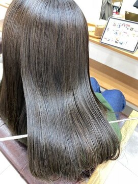 ランプ(Lamp) くびレイヤー グレーベージュ 白髪染め 白髪ぼかし 髪質改善