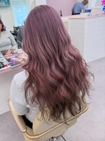 ミミヘアーガーデン(mimi hair garden)&nbsp;ピンクベージュ×ブラックエンドカラー