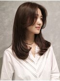 顔まわりレイヤー ワンカールレイヤーロングレイヤー表参道青山