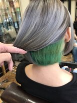 ビー オン ディー ヘア 池袋(BonD hair)&nbsp;#前髪&ネープ★激カワインナーパイングリーン【池袋/髪質改善】