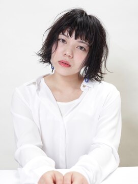 エムスラッシュ たまプラーザ(M.SLASH) ルーズ/くせ毛風/黒髪/ローライト/外ハネボブ/たまプラーザｚ