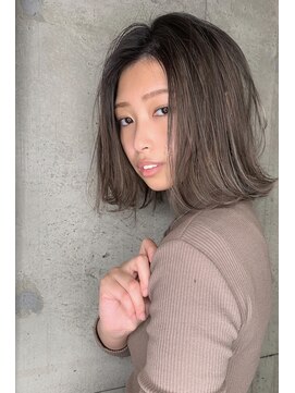 ユアーズヘア 新宿WEST(youres hair) ☆暗髪スモーキーピンクラベージュ☆