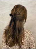ゆるハーフアップ
