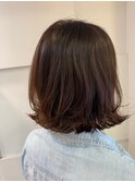 愛され外はねくびれボブ_ツヤ髪モカブラウン