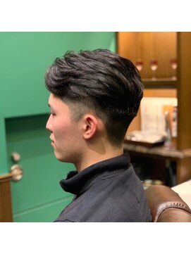 ヒロギンザ 六本木店(HIRO GINZA) ツーブロック七三オールバックスタイル