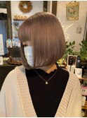 《ボブ×ミルクティー》最強に可愛い組み合わせ◎