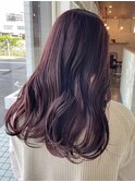ダブルカラーピンクベージュベージュカラーケアブリーチレイヤー