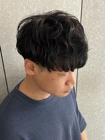 ニアウ 太田店(Niau)&nbsp;メンズナチュラルVマッシュニュアンスパーマ艶質感重視ゆるふわ