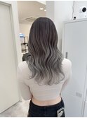 バレイヤージュ×ホワイトグレー