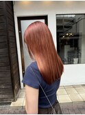 1ブリーチカラーでオレンジ