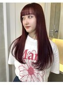 レイヤーカット　チェリーレッド