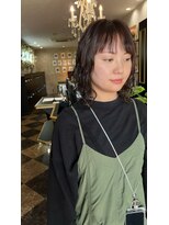 ドクターズサロン レラパール&nbsp;ウェットボブ/黒髪パーマ/おしゃれパーマ/シースルー/抜け感