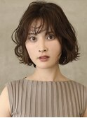 くるんとカールのボブ