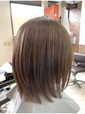 レイヤーボブ/ショートボブ/縮毛矯正ストレート/エイジング毛