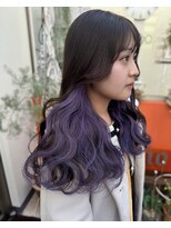モモ(momo)&nbsp;ラベンダーグレージュインナーカラーイヤリングカラーハイトーン