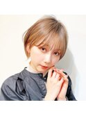 【Chill】大人かわいい季節のピンクベージュクールショートボブ