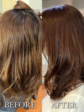 アークスヘアー 透明感☆艶髪ピンクベージュ＆ラメラメトリートメント