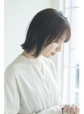 20代30代切りっぱなしボブ