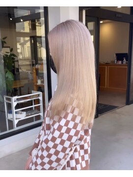 ナンバー(number+) 透明感カラー★ダブルカラーブリーチミルクティーベージュ