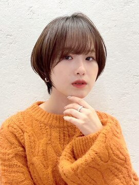 ブレンドバイハピネス(Blend by happiness) 大人かわいい/クビレショート/髪質改善/ベージュ系/前髪