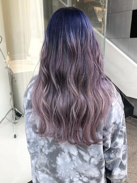 ハイブ 金沢(Hive) ブリーチハイトーンカラーゆるふわロング髪質改善ツヤ髪スタイル