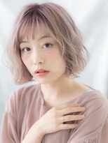 ドクターズ サロン ラブ(Dr's Salon LAB) オン眉バング小顔ベージュピンクゆるふわボブe古河10代20代30代