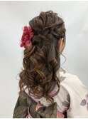 ハーフアップ