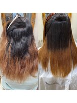 カシュカシュ(cache cache)&nbsp;ブリーチ毛　酸性ストレート　用賀