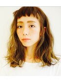 ゆるパーマのオシャレ前髪