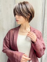 バンプ ギンザ(BUMP GINZA)&nbsp;30代40代50代絶壁解消ひし形白髪ぼかし大人ショートボブ【猪狩】