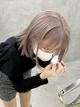 ミーム 原宿 表参道(meme) ☆ハイトーンブリーチミルクティーカラーホワイトベージュカラー